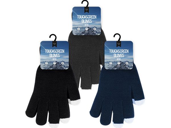 Farley Mill Mens Touch Screen Gloves, Assorted Picked At Random