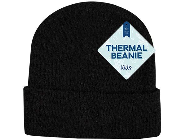 Farley Mill Kids Thermal Beanie Black Hat